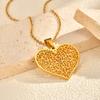 Ladies Personalized Stainless Steel Hollow Heart Tree Of Life Pendant Necklace Pn-2266