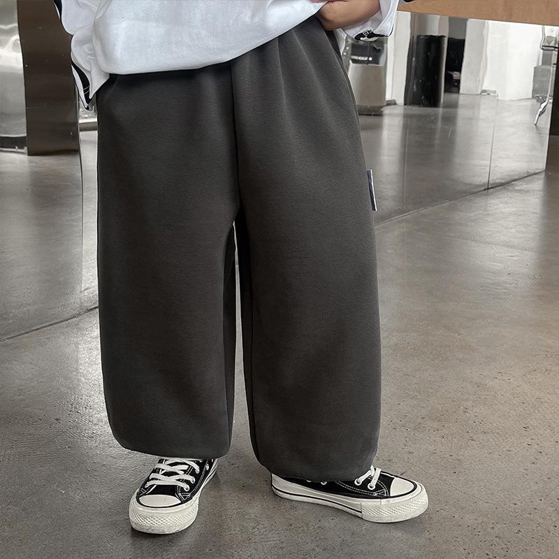 

Осенняя распродажа: Детские универсальные повседневные брюки с принтом в корейском стиле 110 cm серый/древесный уголь