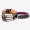 Personalized Engraved Puppy Pet Cat Puppy Braided Dog Collar Personalized Leather Collars With Namep