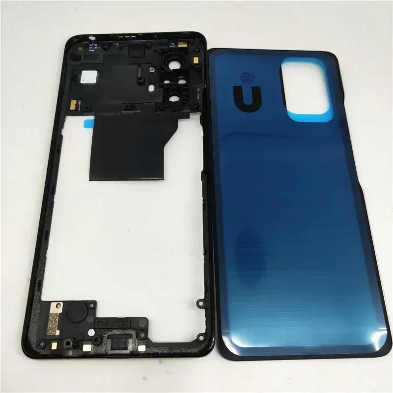 Full Housing Case For Redmi Note 10 Pro Middle Frame Cover Battery Back Cover Rear Cover With Camera Lens