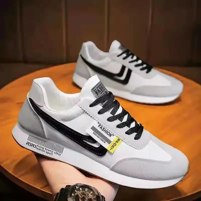 Men Causal Light Fashion Sneakers Man Autumn New Lace-up Flats Outdoors Mesh Breathable Casual Shoes Zapatillas De Hombre for daily use