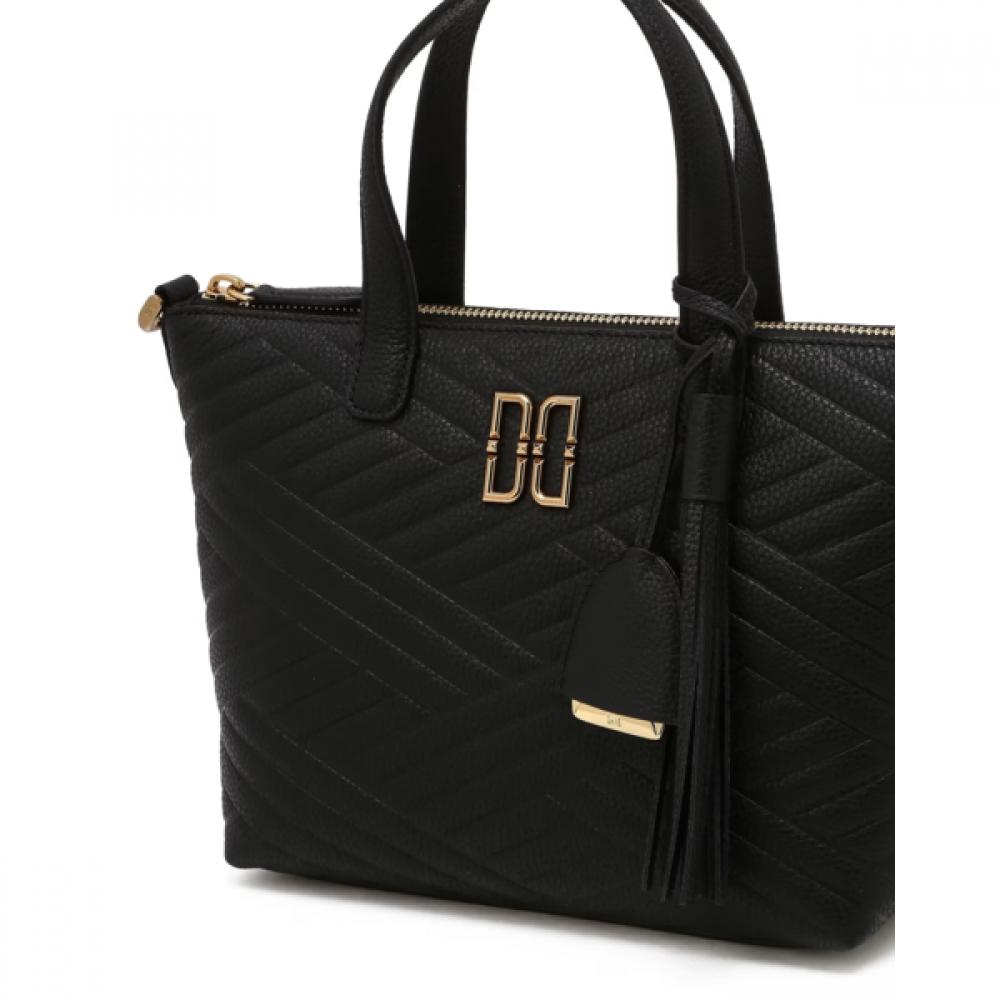 Daks Black Dd Logo Leather Tote Bag Dcba6e360bk