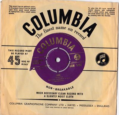 7inch Record NORRIE PARAMOR & HIS ORCHESTRA - Midinette / Gina SCM5157 Columbia 1954 UK Jazz Used