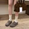 Soft Leather Version~ Inner Height Increase Boken Shoes Slippers Women's Shoes Outer Wear 2025 New Spring and Autumn Half-toboken Shoes Single Shoes