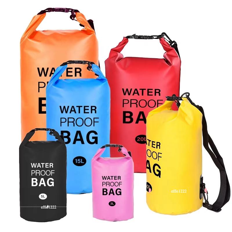 Factory Custom Logo Low Moq 2L 5L 10L 15L 20L 30L Pvc Waterproof Bag for Hiking