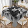 Modern Geometry Abstract Rectangle Waterproof Tablecloth Table Decor Farmhouse Kitchen Dining Table Cloth Holiday Party Decor
