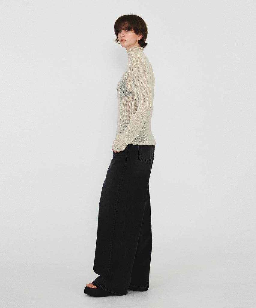 Daiaegeuneol Poloneck Netting Knit (Beige)