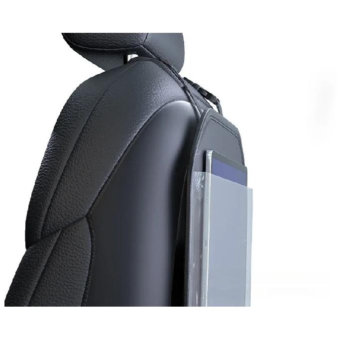 Car Seat Back Hanging Ipad Storage Bag Leather Auto Rear Seat Phone Pocket With Hooks Holder For Kids Interior Accessories