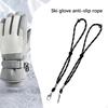 2 Pieces Ski Glove Leash Adjustable Portable for Men Women Winter Gloves Straps Lanyard String