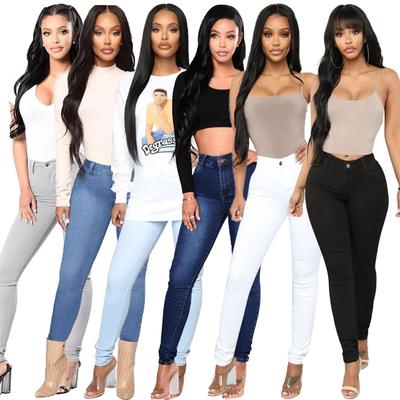Women Summer Fashion High Waist Stretch Denim Pencil Pencil Pants