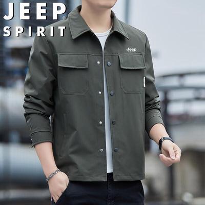 JEEP SPIRIT Men's Casual Outdoor Lapel Jacket