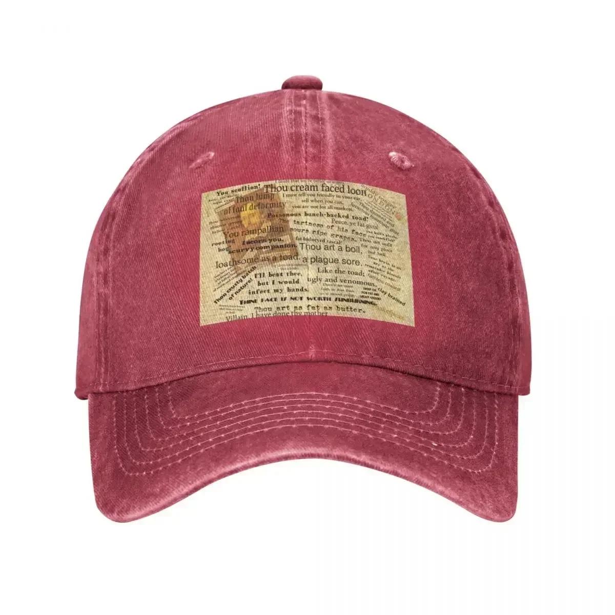 Shakespeare’s Best Insults Cap Cowboy Hat Snap Back Hat Cap Male Women s Cap Men s