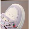 Spring New Cute Fashion Versatile Leather Soft Bottom Non-slip Girls Sports Shoes