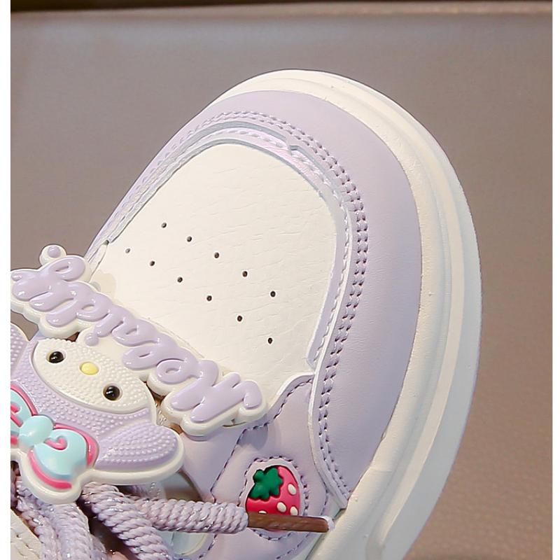 Spring New Cute Fashion Versatile Leather Soft Bottom Non-slip Girls Sports Shoes
