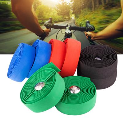 2Pcs Simple Bike Bar Tape Texture Bike Absorption Protection Good Breathable Shock Grip Tape
