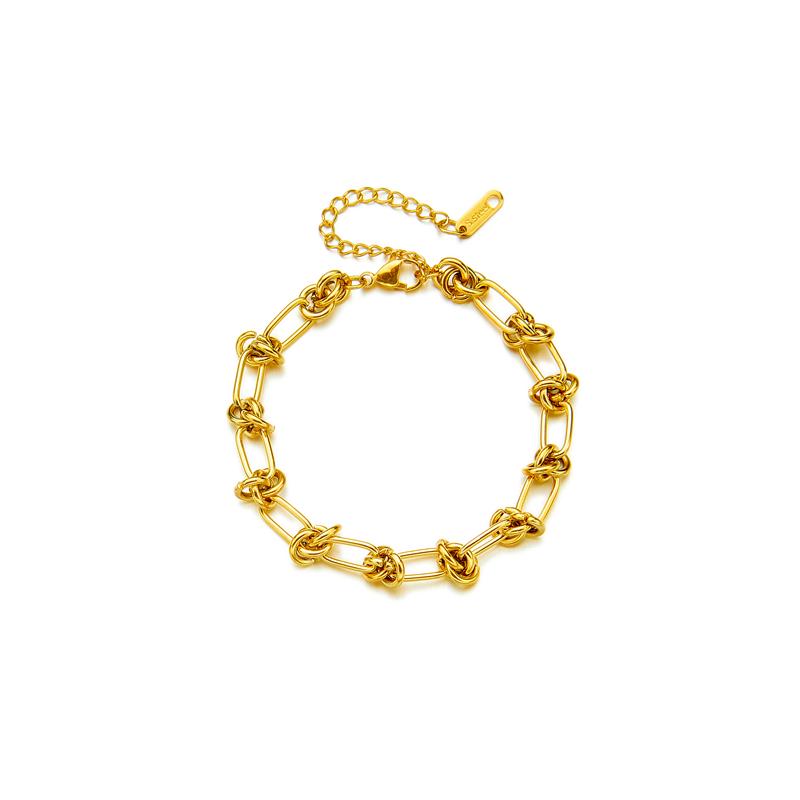 DIEYURO 316L Stainless Steel Gold Silver Chain Bracelet For Women Classic Rust Proof Fashion Girl Wrist Jewelry Gift