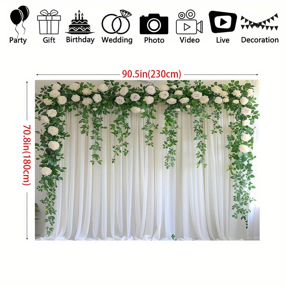Elegant White Sheer Background Screen with "perfect Visuals" for Weddings, Parties, and Birthdays