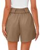 High-Waisted Fashion Casual Solid Color Shorts with Pockets for Women - Summer 2025 Collection