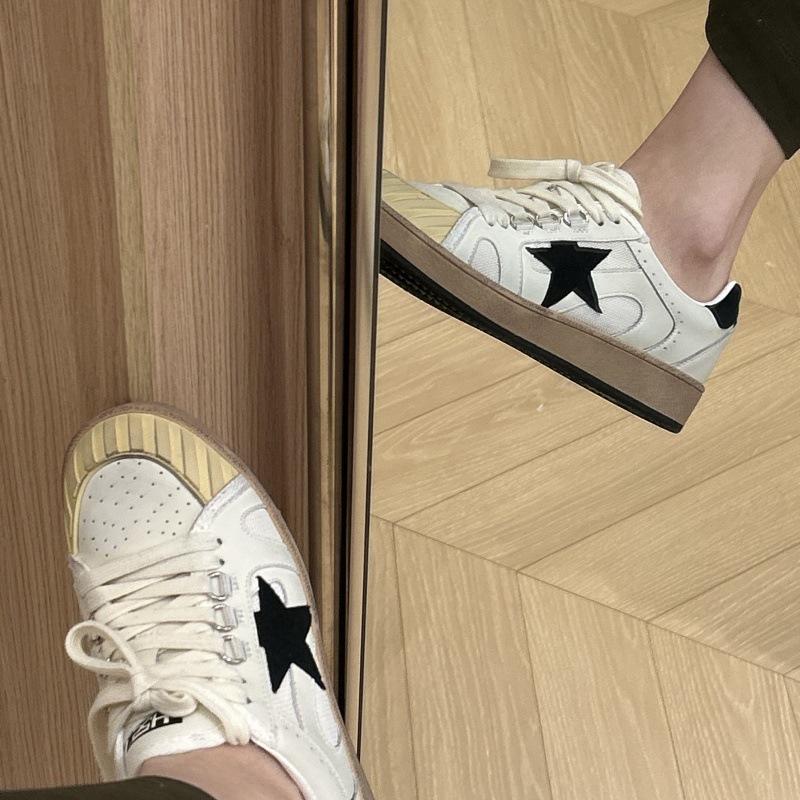

Blue cabinet women s shoes 2025 autumn new Z era anti-delicate star small dirty shoes retro casual little white shoes board shoes 35 бежевий