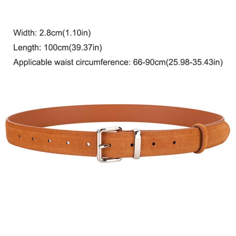 Casual Suede Leather Belt Trendy Trouser Dress Belts Fashion Pin Buckle Waistband  Gifts