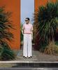 OBER GOLF Airy Stripe Collar Knit (Pink)
