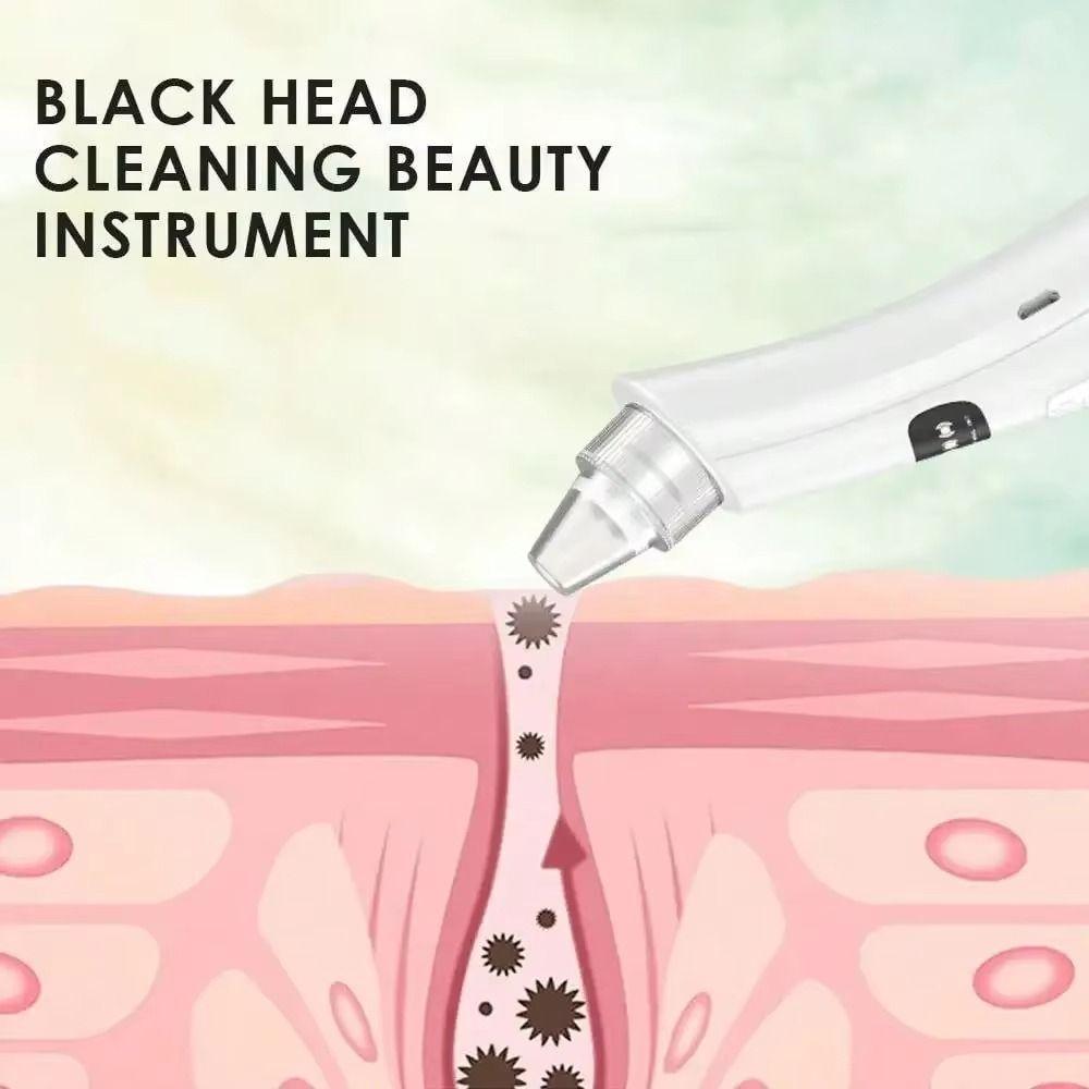 3 Suction Mode Electric Blackhead Remover 5 Suction Heads Face Cleansing Machine  Spot Acne