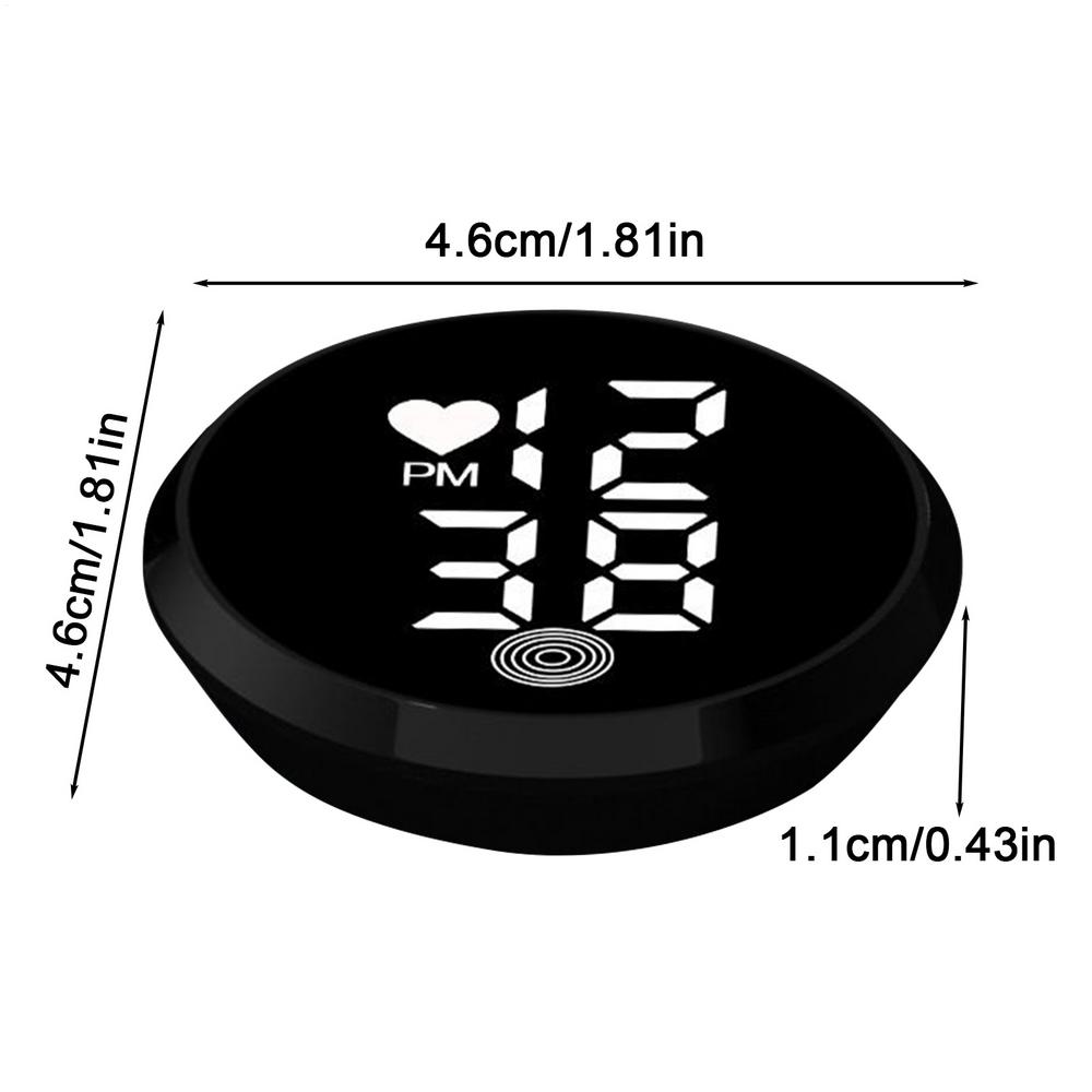 Small Stick On Clock Car Dashboard Digital Clock Automotive Adhesive Digital Clocks With LED Time Display For Dashboard Air Vent