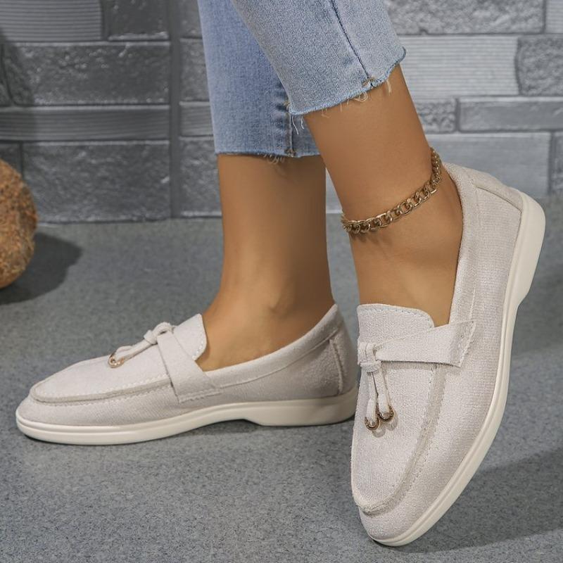 Women Loafers Slip  Ladies Flats 2026 Brand New Spring Autumn Casual Flat Shoes Leather Cashmere Driving Shoes Plus Size 43