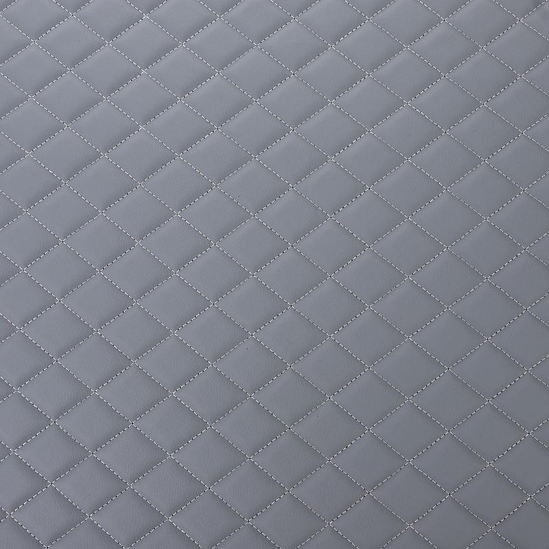 Diamond Pattern Quilted Leather Car Seat Cover & Mat