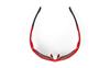 Rudy Project SINTRYX Sports Sunglasses for Road and Fire Red Gloss Frame with Smoke Black Lenses and Clear Bikes, Cycling, Marathons, Jogging,