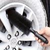 Car Tire Cleaning Brush with Handle, Efficient Wheel Rim Washing and Maintenance Tool, Plastic Car Cleaning Accessory - Suitable for Vehicle Wheels
