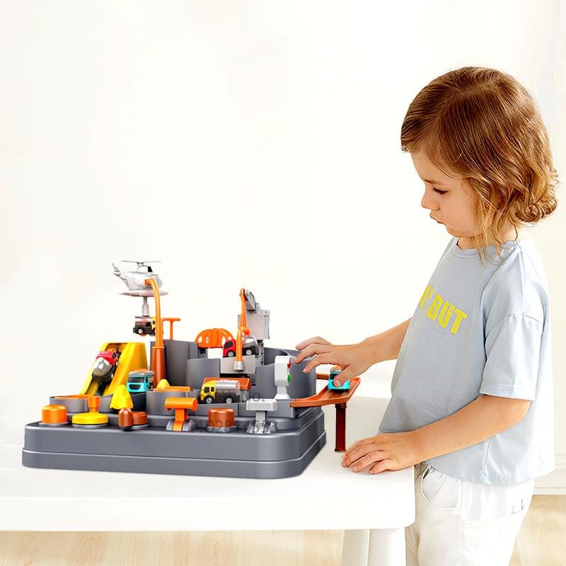 Racing Rail Car Model Train Track Adventure Game Animals Space Rocket Toys Children Educational Brain Mechanical Interactive