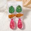 Retro High-end Geometric Pendant Colorful Earrings