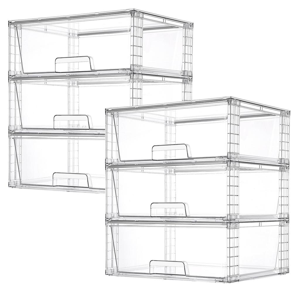 New cross-border detachable cosmetics storage box 12inch assembled transparentPETDesktop Storage Box Manufacturer Wholesale