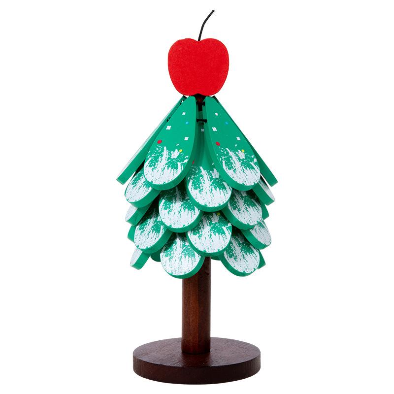 Christmas Tree Solid Wood Coaster, Heat-resistant Anti-scald Non-slip Table Mat, Home Desktop Decoration for Cup Pot