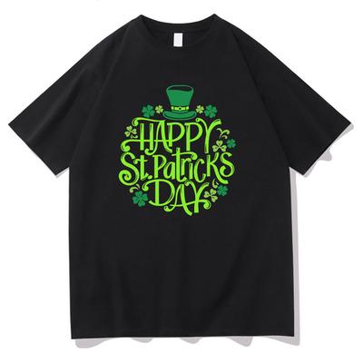 Happy St Patrick's Day T-shirts Fahsion Funny Cartoon Print Clothes Comfortable Cotton Tee Women Men O-neck T Shirt
