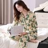 Pajamas Women'S Pure Cotton Long-Sleeved Women'S Thin Mid-Autumn And Winter Cotton Large-Size Loungewear