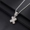 Collana con Ciondolo Lettera in Rame con Incastonatura in Zirconia Stile Hip Hop Alfabeto Iniziale Charms Donna Uomo Gioielli Trendy