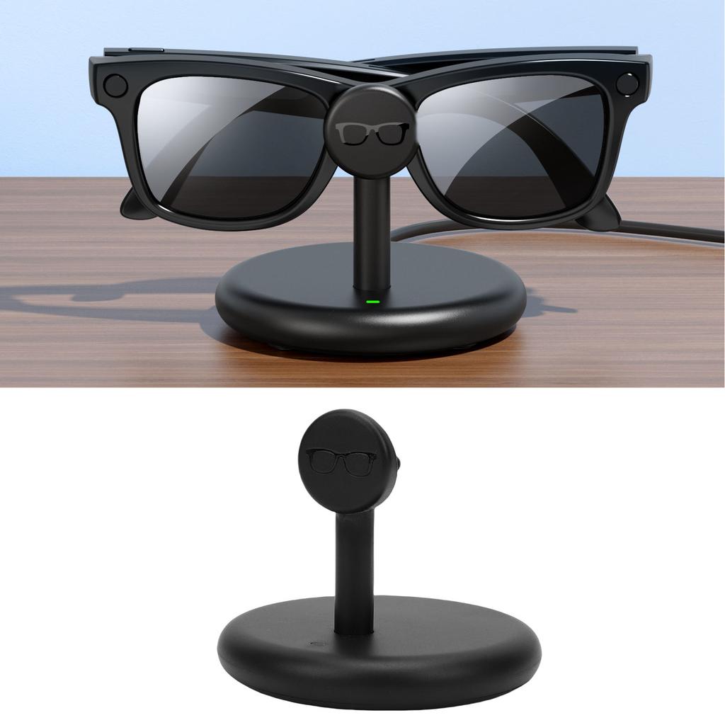 Charging Stand Fit for Meta Smart Glasses Portable Charging Dock with LED Indicator Type C Cable
