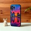 P-Picturesque S-Sunset Phone Case For iPhone17,16,15,14,13,12Plus,Pro Max,XS,5G Soft Silicone Black Cover
