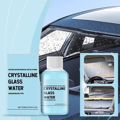 Car Glass Water Car with Dekontaminační utěrka Čistící voda Four Seasons Universal Rain Glass Water 50ml