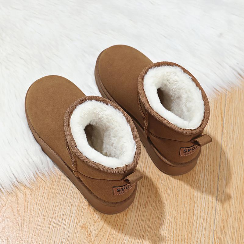 TUINANLE Nye dames vinter snøstøvler med tykt fløyelsfôr for sklisikkerhet, varme og komfort