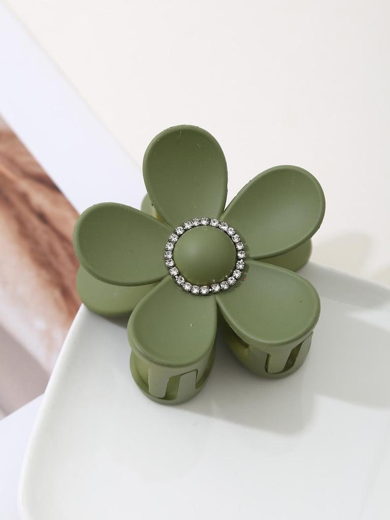 Hot-Selling European & American Hair Accessories: Shark Clip, Frosted Diamond Flower Hairpin