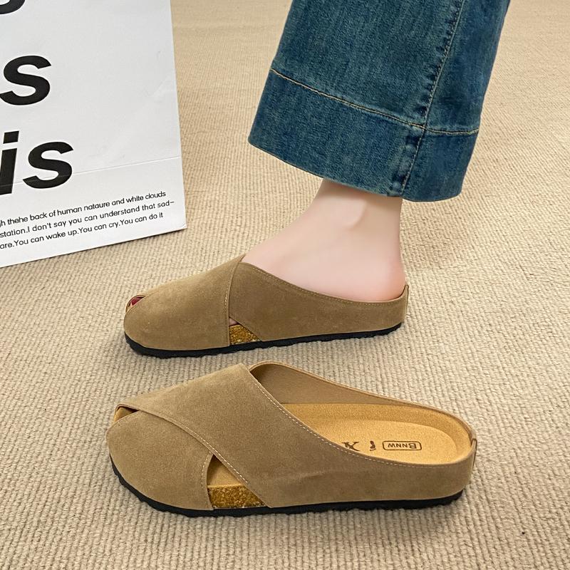 

CRLAYDK Classic Women s Suede Clogs Footed Comfort Mules Slip On Casual Flat Shoes Backless Indoor Slides Outdoor Slippers 40