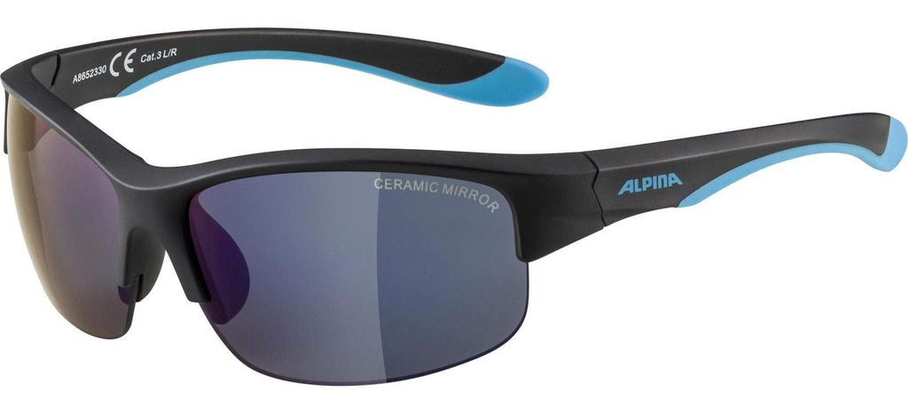 ALPINA FLEXXY YOUTH HR Sports Sunglasses with UV Soft and Flexible Black Kids' Protection, Frame, Matte/Blue