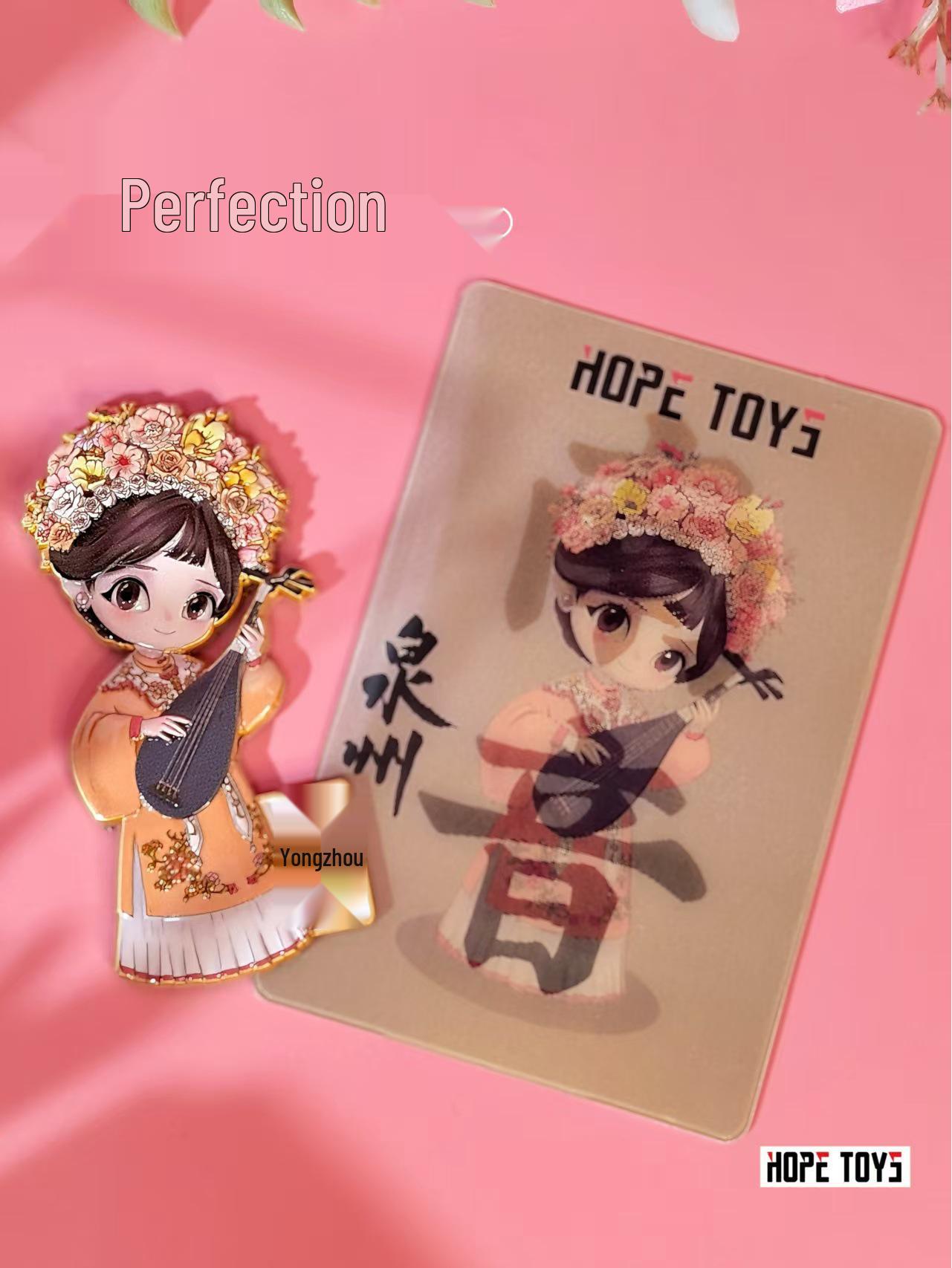 Quanzhou Girl Refrigerator Magnet: Cultural Trendy Toy Figurine Gift