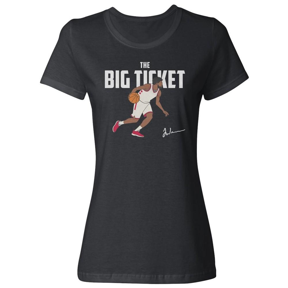 James Wiseman Basketball Tee Indiana Big Ticket Fans Ladies039 Crewneck T-Shirt