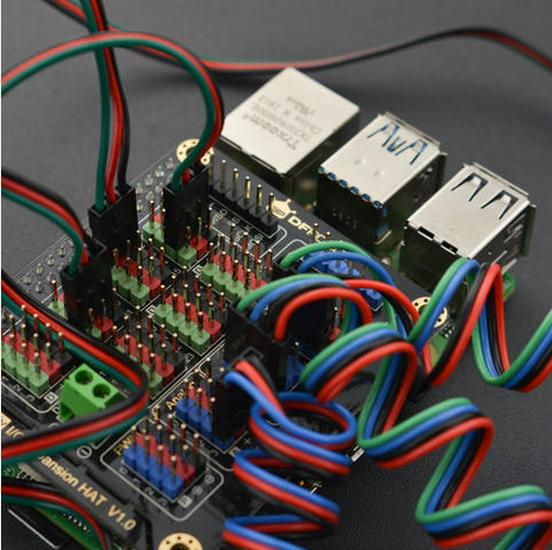 Raspberry Pi IO Expansion Board with External ADC/PWM/IIC, Compatible with Raspberry Pi 3B, 3B+, 4B