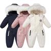 Winter Baby Ski Suit Plus Baby Jumpsuit Boys Overalls Warm Kids Clothes Waterproof Children Clothing Set 1-4Y