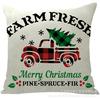 New Santa Claus Christmas Tree Printed Cushion Car Sofa Cushion Set Christmas Decoration